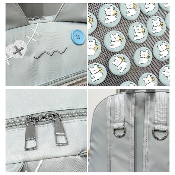 3413 Japanese Backpack Pin Display Itabag with Insert, Kawaii Emo Cat Bag main image 7